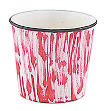 Dollhouse Miniature Waste Basket Flow Red